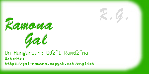 ramona gal business card